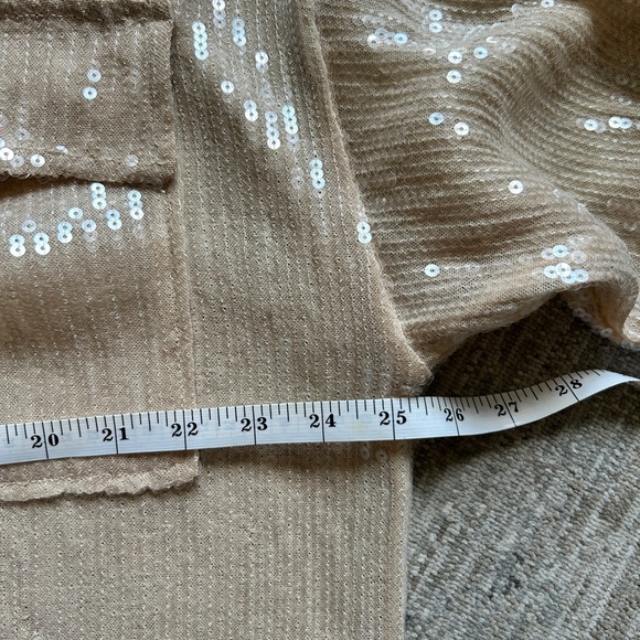 NWOT Anthropologie Pilot Sequin Shine Shirt M - Picture 10 of 11